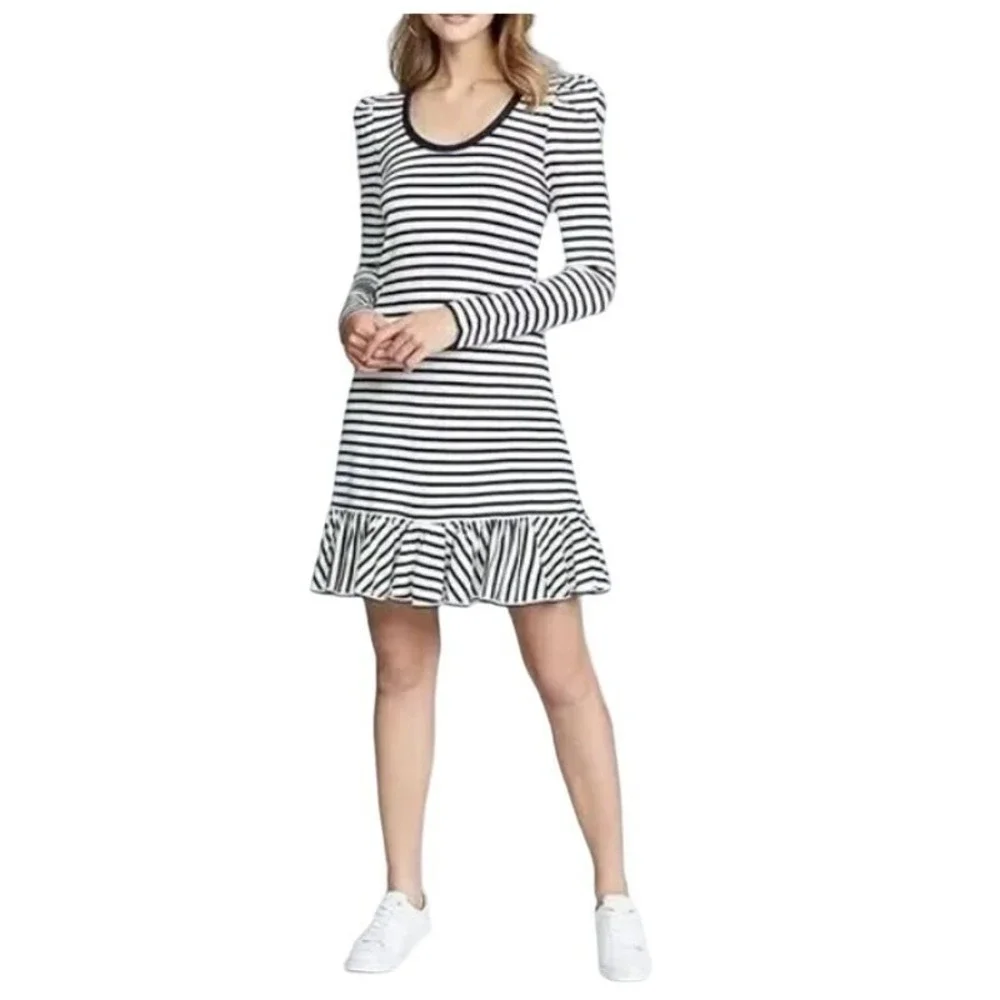 alexis striped mini dress ALEXIS KONNER BLUE WHITE STRIPED LINEN ONE
